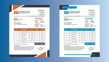 Modern Invoice Design in Bundle. Abstract Template Display for Promotional Campaign. vector