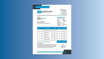 Modern Invoice Design. Abstract Layout Display for Promotional Campaign. vector