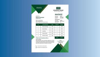 Modern Invoice Design. Artistic Template Display for Promotional Campaign. vector