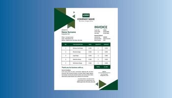 Modern Invoice Design. Artistic Layout Display for Promotional Campaign. vector