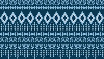 Geometric pattern, diamond shapes, blue tones, repeating design. Represents traditional art, ethnic motifs, textile design. Suitable for fabric prints, backgrounds, wallpaper, and decorative purposes. vector