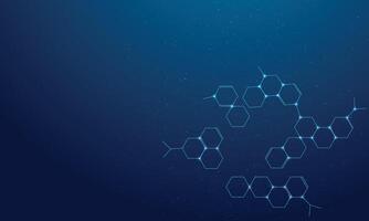Futuristic Hexagonal Network Background vector