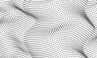 lack and white waves polka dot background vector