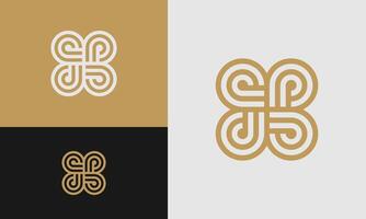 China knot icon. Set of Line Celtic Knot in different color vector