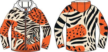 The design should feature stripes with different shades of brown and white, mimicking tiger skin patterns. vector