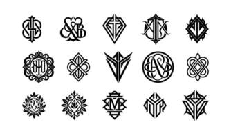 Minimalist Monogram Logos with Timeless Appeal vector