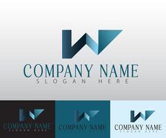 The letter W is showcased uniquely, using dynamic shapes and patterns for a fresh perspective. vector