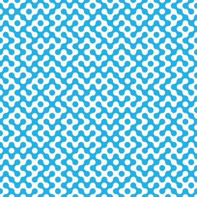 Truchet round shapes seamless pattern. Geometrical tile with round lines. Modern tilt mosaic background.