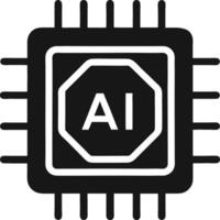 Microchip icon AI symbol. vector