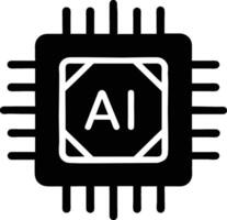 AI chip microprocessor artificial intelligence. vector
