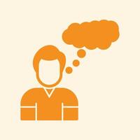 Thinking trendy creative handsome abstract illustration colorful useful design vector