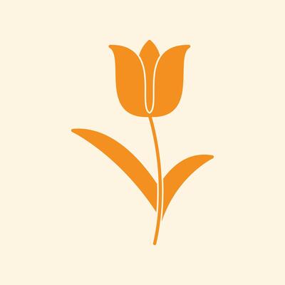 Tulip trendy creative handsome abstract illustration colorful useful design