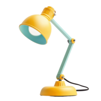 Yellow Desk Lamp on Transparent Background for Design, Clipart, Mockup, and Editing Use png