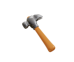 Hammer icon 3d render concept of Repair construction and maintenance icon illustration png