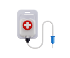 saline injection and transfusion bag icon 3d render concept of saline bag icon illustration png