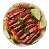 Steak Fajitas Top View png