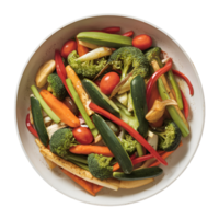 Vegetable Stir Fry Top View png