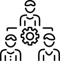 Team management icon in Line style vector