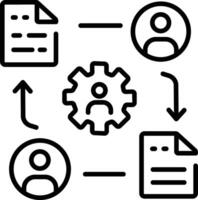 Change request icon in linear style vector