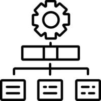Management structure icon in line style vector