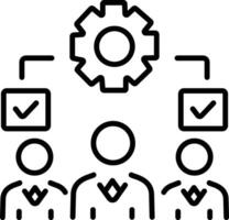 A line style icon of resource allocation vector