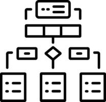 Subtask division icon in linear style vector