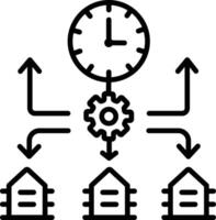A line style icon of resource optimization vector