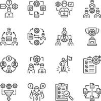Trendy Bundle of Business Management Linear Icons vector