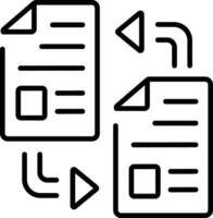 Data duplication icon in line style vector