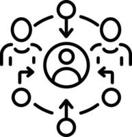 Stakeholders icon in linear style vector