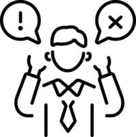 Missed opportunity icon in linear style vector