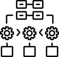 Task dependency icon in linear style vector