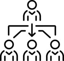 Management department icon in linear style vector