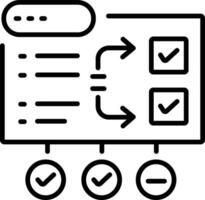 Project timeline icon in linear style vector