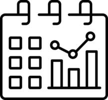 A line style icon of monthly metrics vector