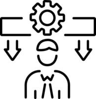 Resource management icon in line style vector