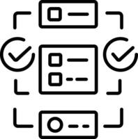 Multi step process icon in linear style vector