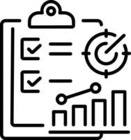 Progress tracking icon in line style vector