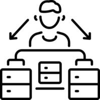 Employee responsibility icon in line style vector