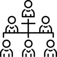 Team structure icon in linear style vector
