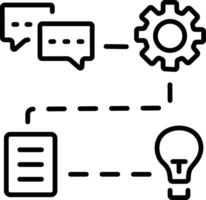 Roadmap milestone icon in linear style vector