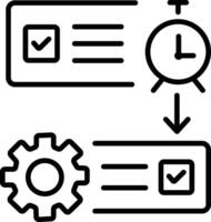 Project prioritization icon in linear style vector