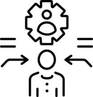 A line style icon of resource utilization vector