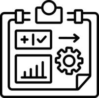 Scrum board icon in linear style vector