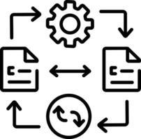 Agile methodology icon in linear style vector