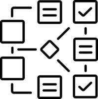 Work dependencies icon in linear style vector