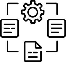 File management icon in linear style vector