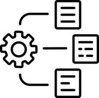 Task management icon in linear style vector