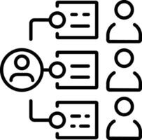 Employee responsibilities icon in linear style vector