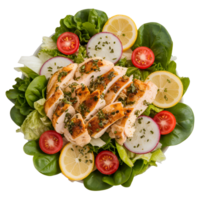 Caesar Chicken Salad Top View png